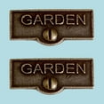 thumbnail image 2 of 2 Switch Plate Tags GARDEN Name Signs Labels Cast Brass Traditional Engraved Wall Light Switch Cover Labels | Renovators Supply, 2 of 2