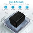 thumbnail image 3 of USB C Block,FiveBox USB C Wall Charger Block with 1pc 100W Right Angle USB C Charger Cable 6ft 45W PD Fast Charging Block Type C Charger Block Type C Charging Cord USB C Brick for Samsung,Black, 3 of 9