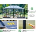 thumbnail image 5 of Jocisland 14x9.5x9 ft Hybrid Polycarbonate Greenhouse Quick Connector Fast Assembly Black, 5 of 9
