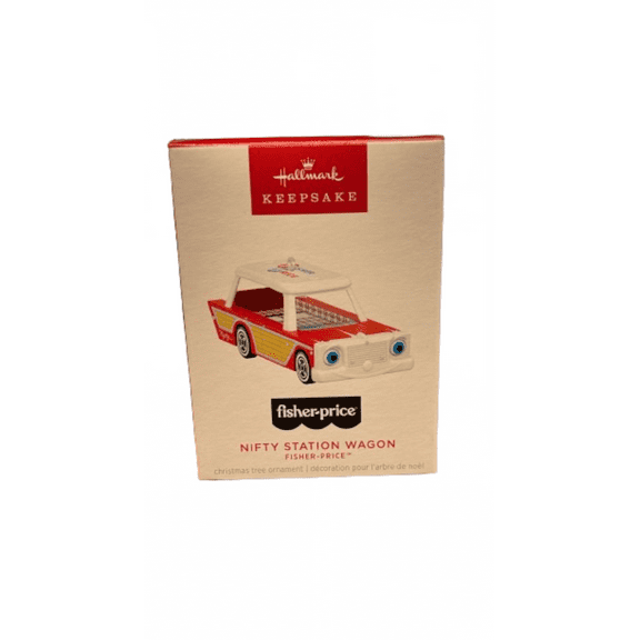 Hallmark 2024 Keepsake Fisher-Price Nifty Station Wagon Christmas Ornament New