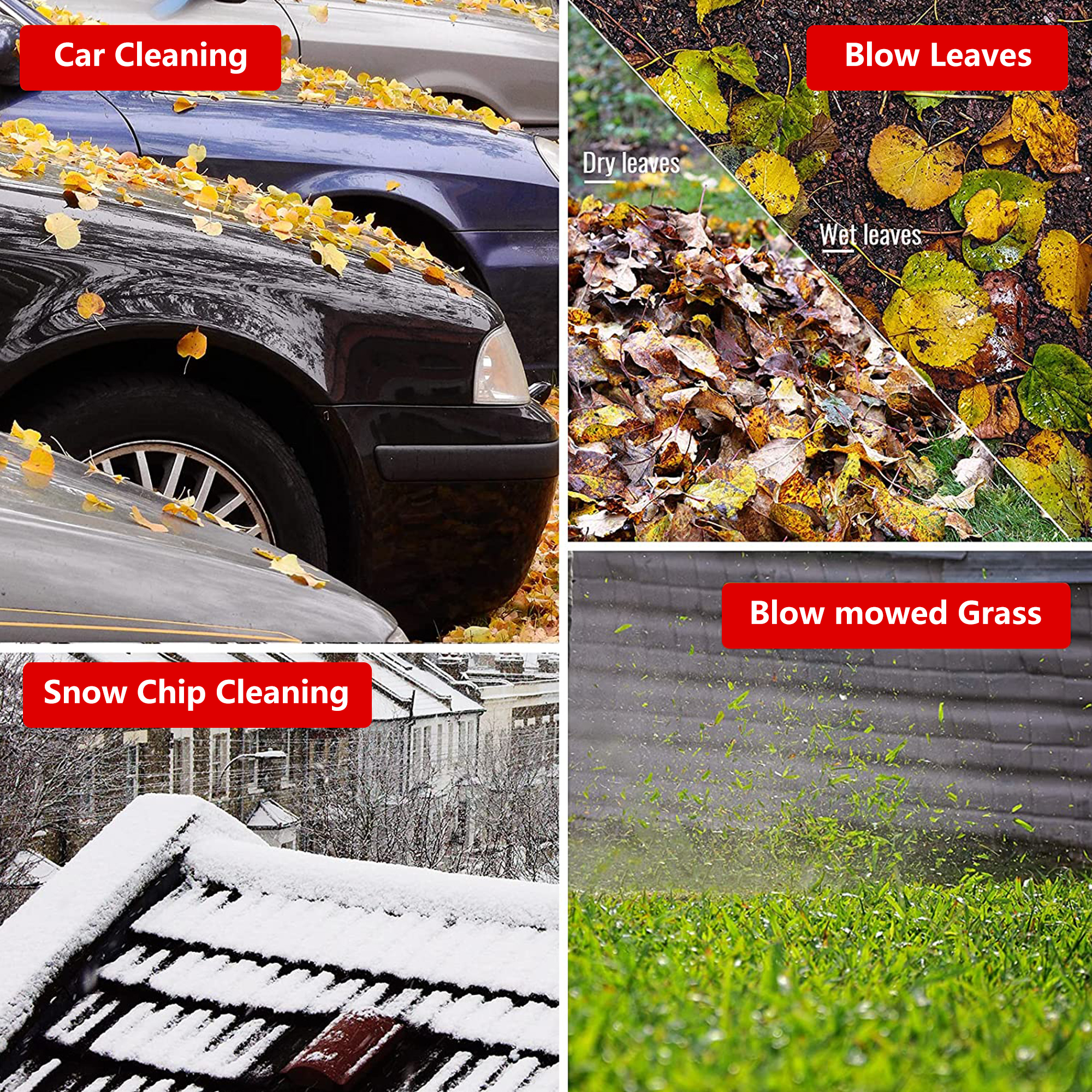 SESSLIFE Gas Leaf Blower, Cordless Backpack Leaf Blower with Extension Tube, 52cc 2-Cycle & 530CFM, Home Commercial Leaf Vacuum for Blowing Leaves/Mowed Grass/Snow Debris, EPA Passed, TE2101