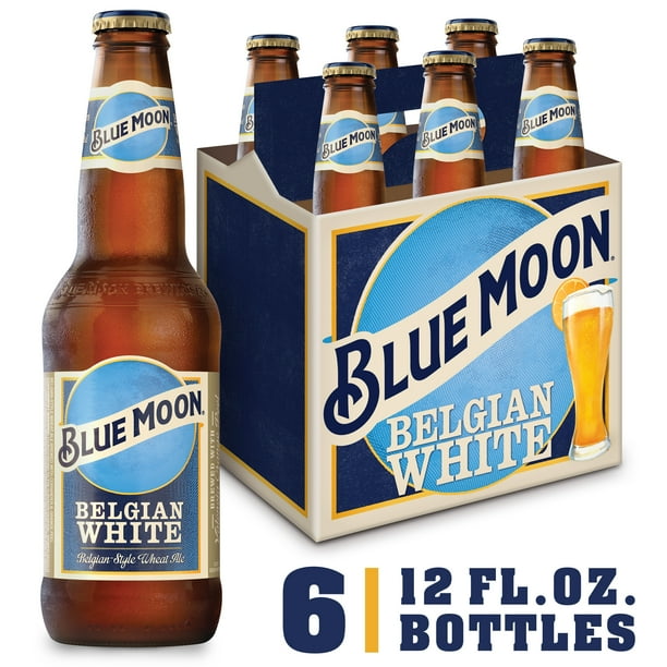 Blue Moon Belgian White Wheat Beer Craft Beer Beer 6 Pack 12 Fl Oz Bottles 5 4 Abv Walmart Com Walmart Com