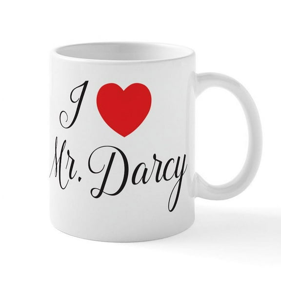 CafePress - I Love Mr Darcy Mugs - 11 oz Ceramic Mug - Novelty Coffee Tea Cup