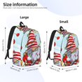 thumbnail image 4 of Rocae Funny Christmas Gnome for Durable Canvas Backpack Leisure Large Bag Travel Rucksack Multi-function Backpack Small, 4 of 8