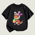 thumbnail image 2 of YABCSAZ Baby Boys Girls Easter Tops for Short Sleeve Dinosaurs & Eggs Tops Summer Casual Crewneck Tee Shirt Kids Loose Tops Soft Comfy Shirts Toddler Outfits Size 9 T, 2 of 3