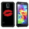 Maximum Protection Cell Phone Case / Cell Phone Cover with Cushioned Corners for Samsung Galaxy S5 - Lips Kiss Emoji