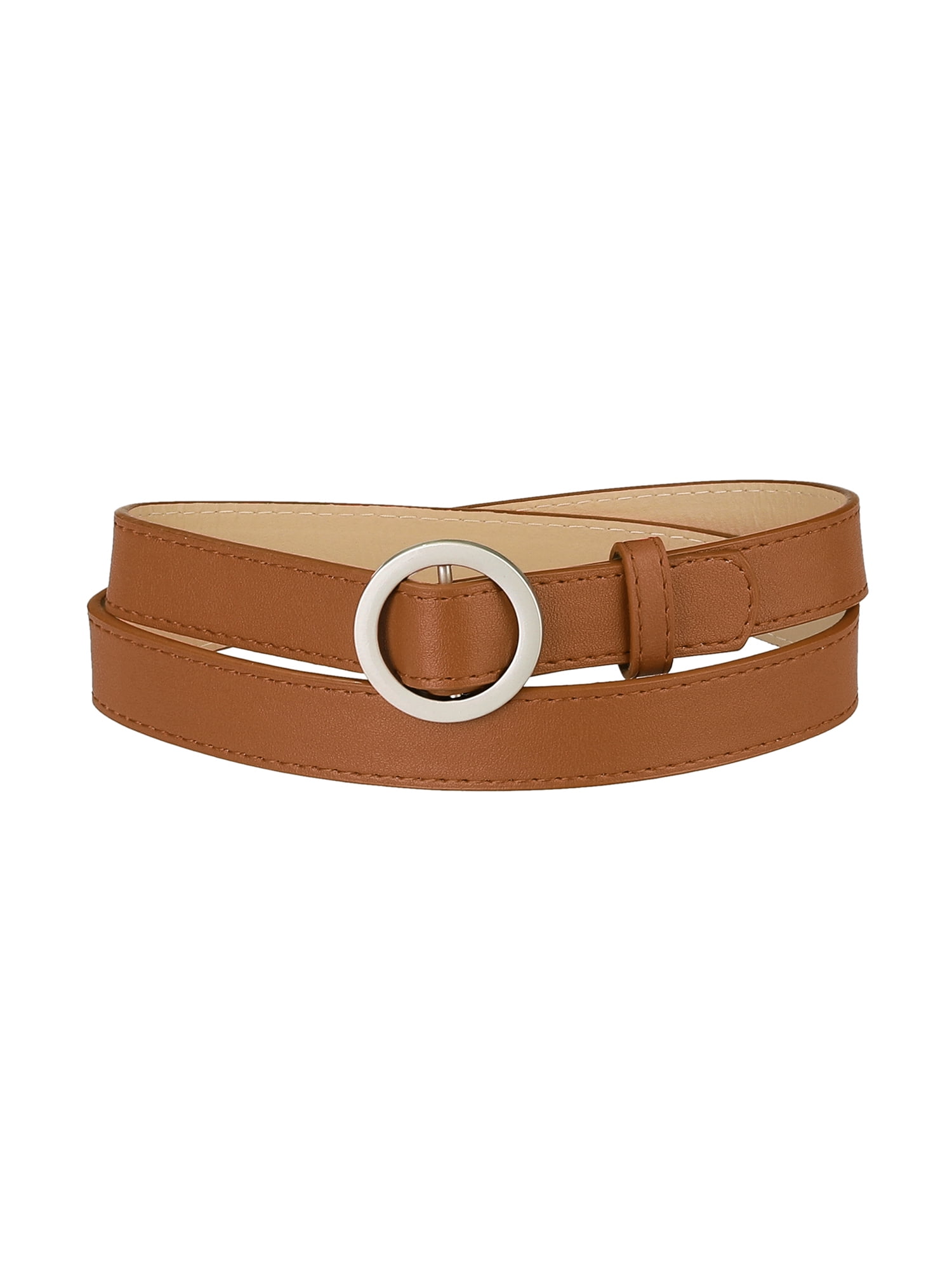 Allegra K Women's Belts O Ring Metal 