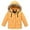 Orange, variant on lnmuld Kids Coats Girls Winter Hooded Jacket with Zipper Windproof Thicken Coat Warm Outwear Pockets for Toddler Kids Solid Color Size:7-8 Years