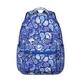 thumbnail image 1 of Marine Life Backpack for Student Waterproof Scratch-Resistant Composite Oxford Cloth with Beach Shell, Coral, and Fish Print, Comfortable Adjustable Straps, Perfect for Travel and Outdoor Activities, 1 of 4