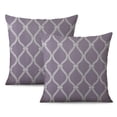 thumbnail image 1 of Modern Boho Grey Flower Decorative Cushion Covers, 20x20 Inch Set of 2 - Perfect Bedroom Addition, 1 of 7
