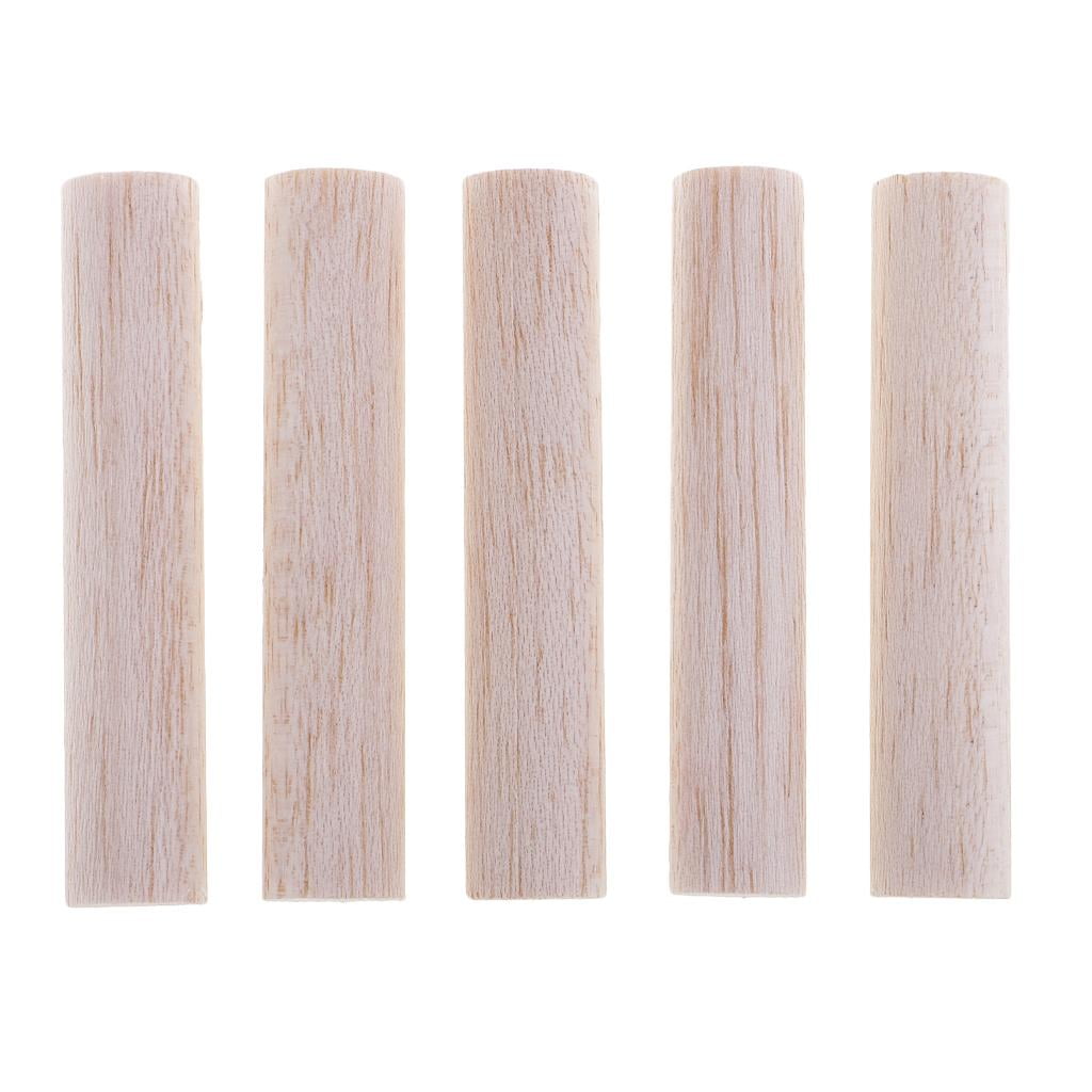 10PC Round Balsa Wood Sticks Unfinished Pieces Walnut Wooden Rods Craft  Material