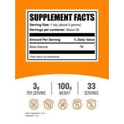 BulkSupplements Beta Alanine Powder - 100 Grams (3.5 oz)