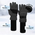 thumbnail image 4 of Cooraby 2 Pack Long Kids Winter Ski Gloves Waterproof Warm Snow Gloves Thick Unisex Mitten Gloves for Girls Boys, 4 of 7