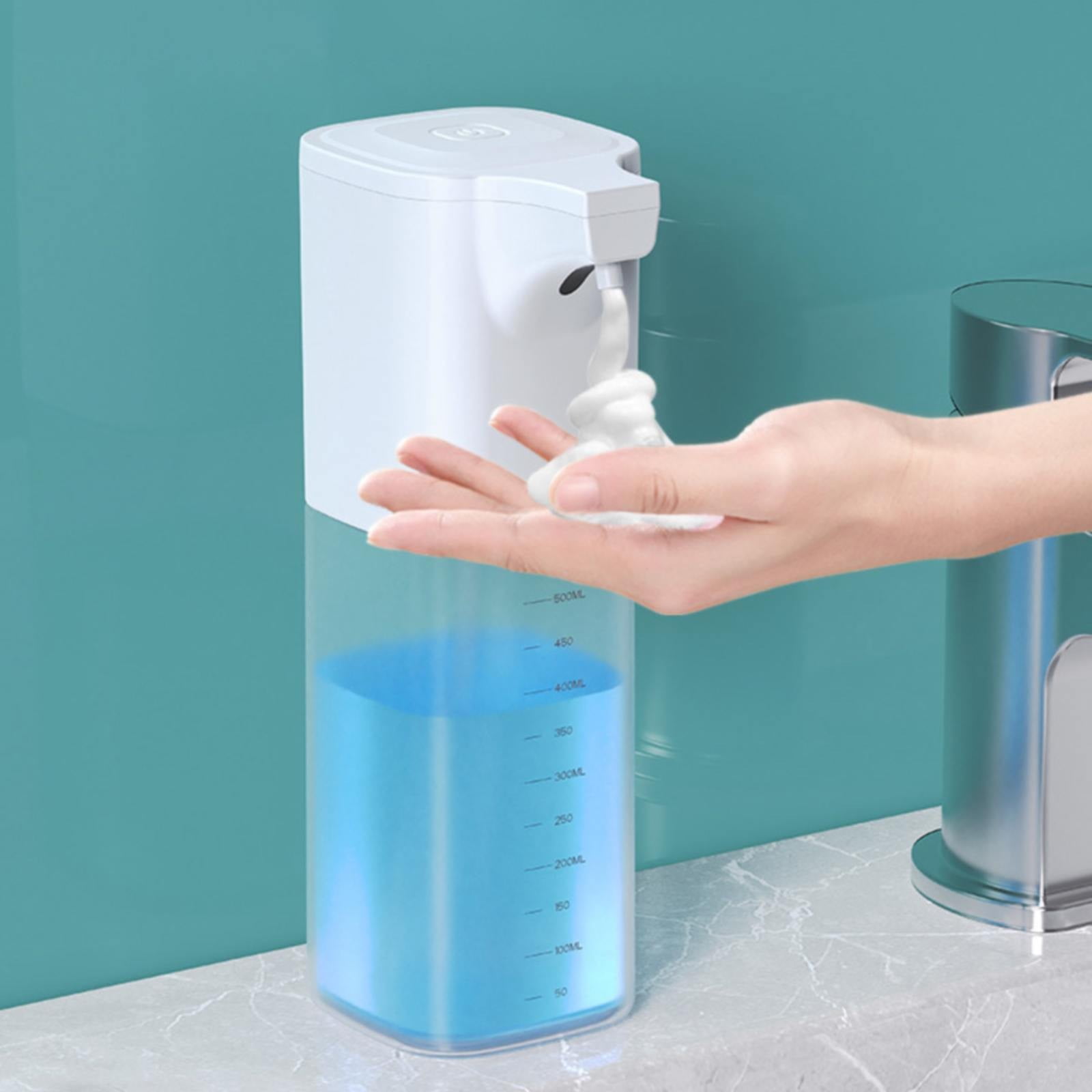 Mfigree Automatic Liquid Soap Dispenser Touchless Rechargeable 18.6oz/550ml With Wall Mount and 4 Adjustable Soap Hands Dish Soap Dispenser for Bathroom Kitchen