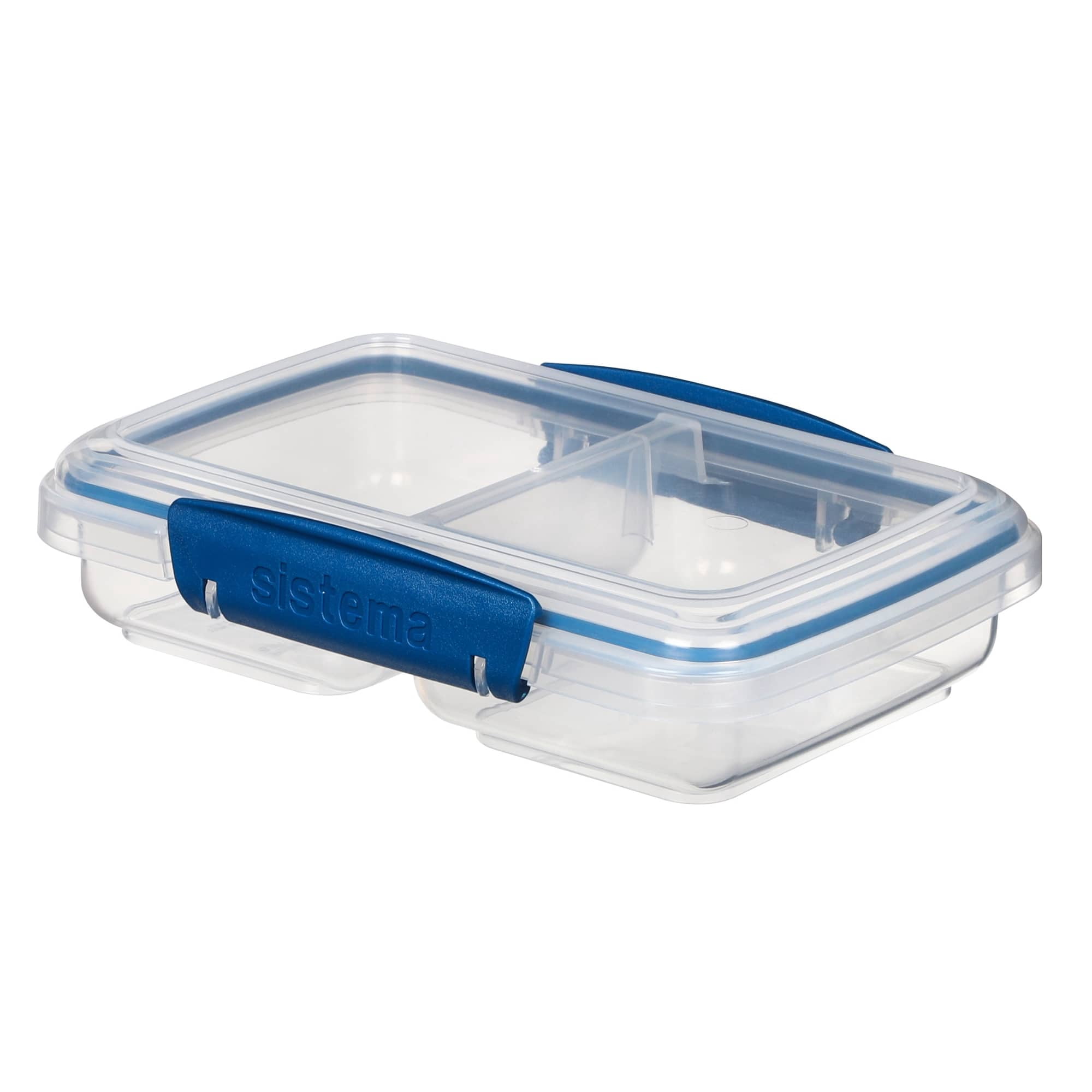(9 pack) Sistema 1.4 Cup Small Split To Go Food Storage Container, Blue