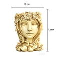 thumbnail image 2 of Maceta suculenta con diseño de cabeza de diosa, maceta con cara de dama, adecuada para oficina/hogar Adepaton CPB-US-DYP235-1, 2 of 5