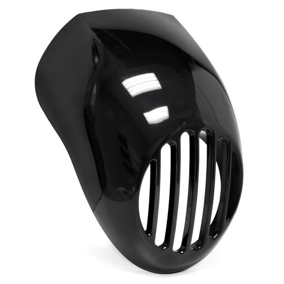 Krator Headlight Fairing Prison Grill Black Visor Bracket Compatible with 2003-2005 Harley Davidson Dyna Models
