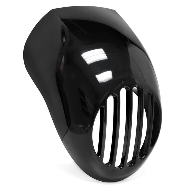 Krator Headlight Fairing Prison Grill Black Visor Bracket Compatible with 1999-2002 Harley Davidson Dyna Models