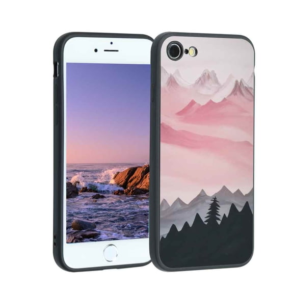 Compatible with iPhone 8 Phone Case, Mountains-13 Case Men Women, Flexible Silicone Shockproof Case for iPhone 8