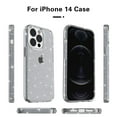 thumbnail image 3 of SaniMore for iPhone 14 Pro 6.1" Lightweight Glitter Case, Rugged Clear PC Back [Not Yellowing Technology] Full Body Protective Case for iPhone 14 Pro Women Ladies Girls, Gray, 3 of 7