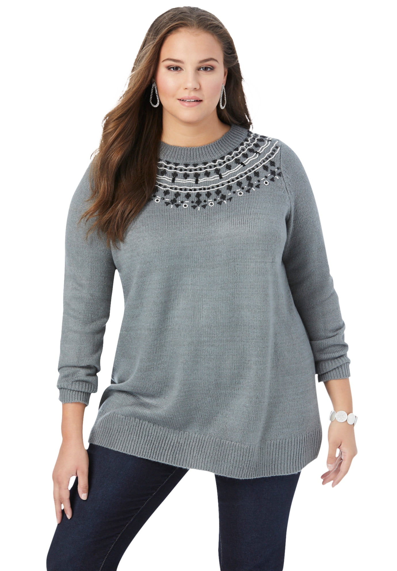mock turtleneck sweaters plus size