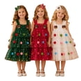 thumbnail image 3 of Kiijoy Girls Christmas Party Dresses Sleeveless Tulle Princess Dress, Red, Size 12M-6Y, 3 of 5