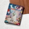 thumbnail image 5 of Happy New Year Samoyed Chills on Year-End Party Travel Passport Wallet Siberian Sammy Dog Lover PU Leather Passport Holder Cover - 12023, 5 of 5