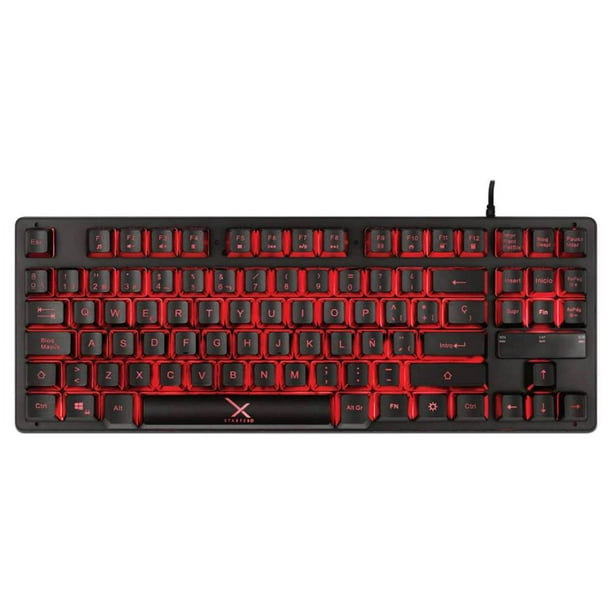 Teclado Gamer XZEAL XSATGA1B USB Iluminación LED de 3 Colores Color Negro