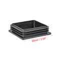thumbnail image 2 of 4 Pcs Tapones de Plástico Cuadrados de 90mmx90mm (3.54 pulgadas) para Tubos de Barandilla, Protectores de Poste de Escalera, Tubo Negro, 2 of 3
