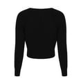thumbnail image 2 of Zaldita Women Classic Long Sleeve Front Knot Knit Wrap Top Sweater Ballet Dance Cardigan Type A Black 175, 2 of 7