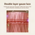 thumbnail image 6 of AUQ Mosquito Net Bed Canopy for Girls, Princess Round Hoop Sheer Bed Canopy, Dome Mosquito Netting Bed Tent Twin Girls Canopy Bed Decor for Baby Crib, Kid Bed Pink, 6 of 7