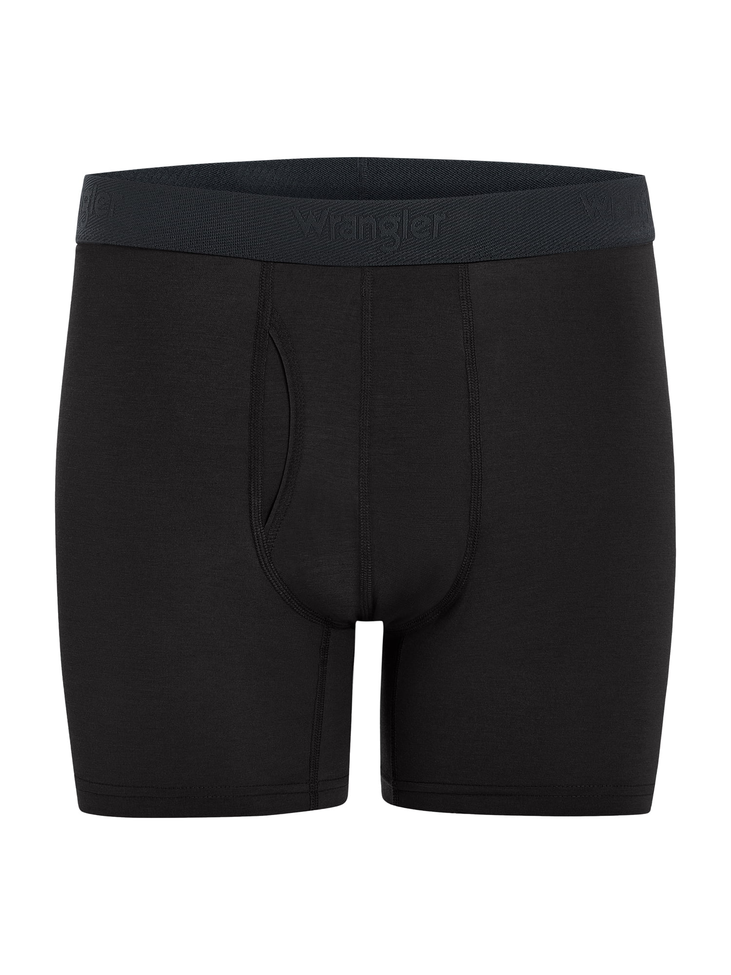 Wrangler Dry Flex 6" Wool Boxer Brief Men's Underwear, Large, Tibetan Red/Black/Charcoal, 3-Pack