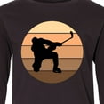 thumbnail image 4 of Inktastic Hockey Retro Sunset Long Sleeve Youth T-Shirt, 4 of 5