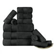 thumbnail image 2 of Superior Aria Turkish Cotton 10-Piece Towel Set, Ultra Soft Heavyweight Towels, Black, 2 of 6