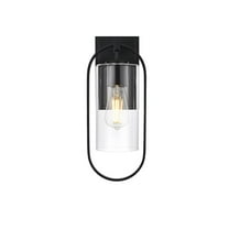 Elegant Lighting Jaxson 6 Inch Outdoor Wall Sconce In Black