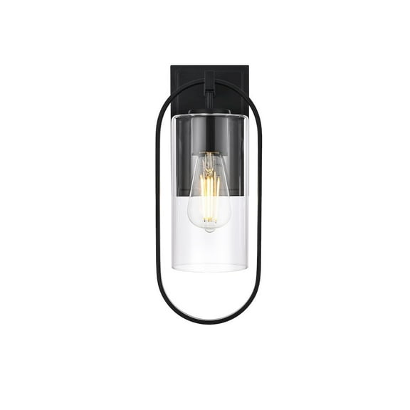 Elegant Lighting Jaxson 6 Inch Outdoor Wall Sconce In Black