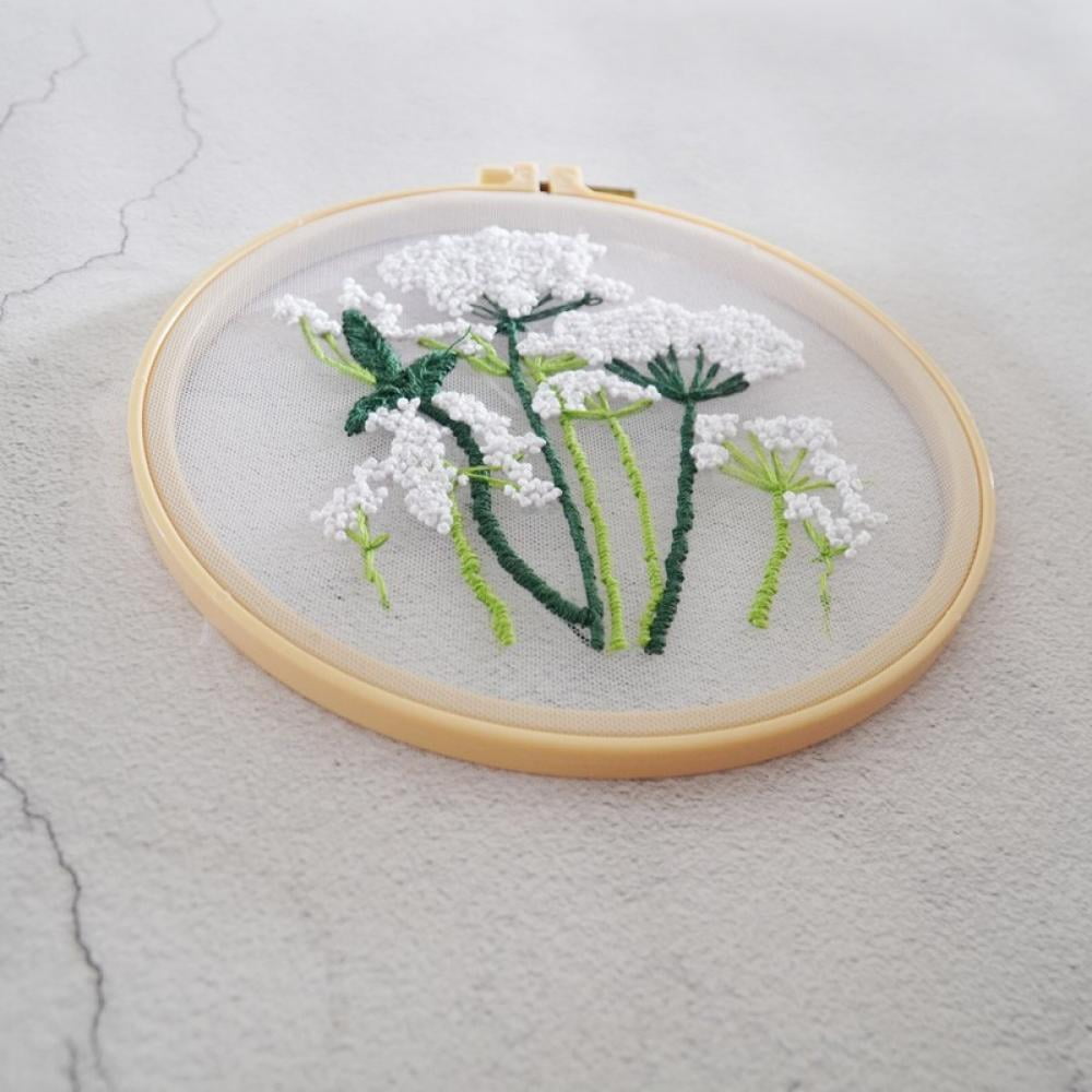 DIY 3D Flower Patterns Hand Embroidery Yarn Kit Embroidered Shed Beginners