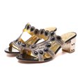 thumbnail image 5 of Clearance VerPetridure Women's Sandals Summer Casual Crystal Outdoor Sandals Square Heel Sandals, 5 of 9