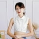 thumbnail image 1 of Camisa Blanca Cuello Falso Dama Collar Falso Desmontable Camisas Solapa - En blanco Diseño de Colcomx Collar falso de las mujeres, 1 of 8