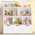 thumbnail image 5 of Homfa Toy Storage Organizer with 3 Movable Drawers, 5 Cube Kids Bookcase for Playroom, Storage Cabinet for Living Room, White Finish, 5 of 7
