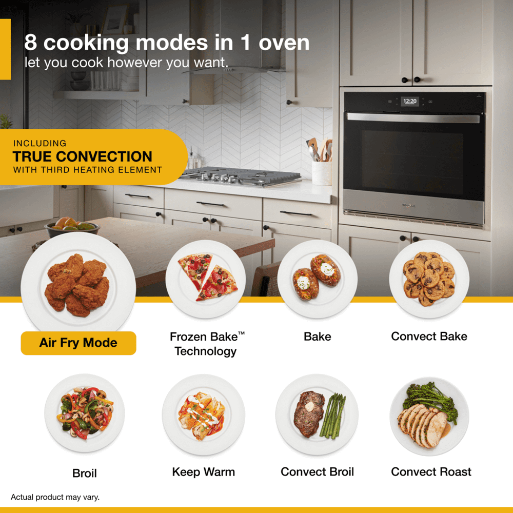 Whirlpool 30 In True Convect Single Oven With Air WOES7030PV