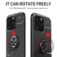 thumbnail image 4 of Funda de TPU con soporte para anillo para iPhone 13 Pro Max, color negro y rojo, 4 of 5