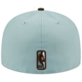 thumbnail image 4 of Men's New Era Light Blue/Brown Philadelphia 76ers Two-Tone 59FIFTY Fitted Hat, 4 of 6
