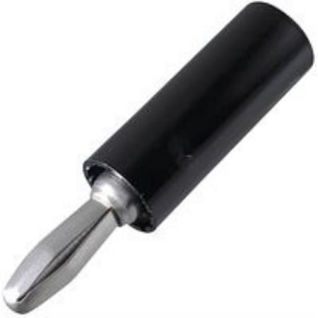 Johnson 108-1723-103 Banana Plug, 15A, Solderless, Black, Pack Of 4