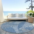 thumbnail image 6 of Addison Rugs Chantille Indoor/Outdoor Transitional Floral Blue Washable Round Rug, 8' x 8', 6 of 6
