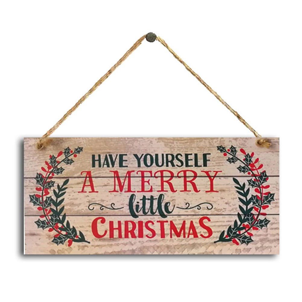 Wooden Door Hanging Christmas Decoration Hanging Board Christmas Tree