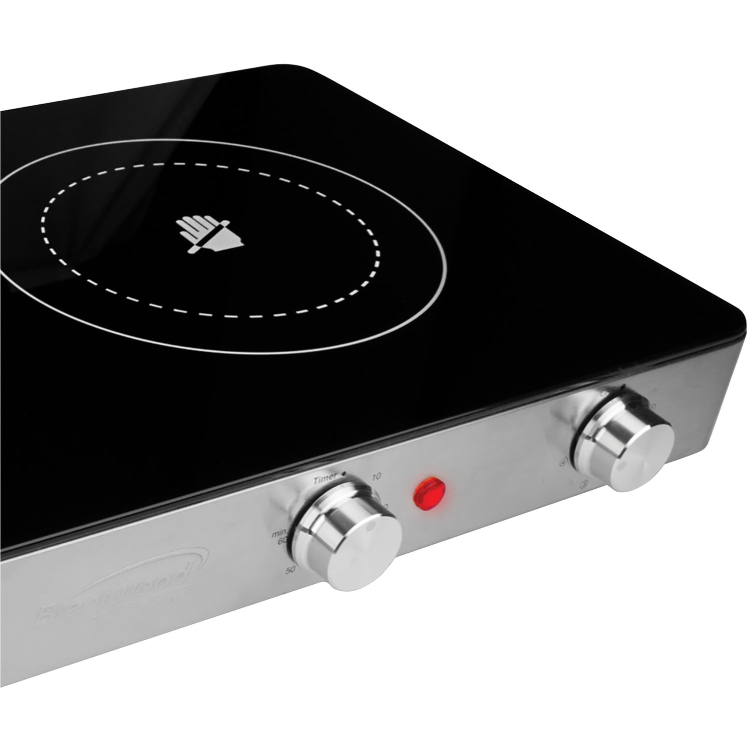 Brentwood Select 24" 2-Coil Black/Silver Infrared Electric Countertop Burner