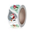 thumbnail image 1 of Farfi 500 piezas/rollo de pegatinas navideñas autoadhesivas de dibujos animados de Papá Noel con múltiples patrones en forma de gota de agua, pelar y pegar, impresión fina artesanal, regalo de Na, 1 of 5