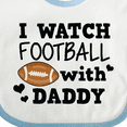 thumbnail image 4 of Inktastic I Watch Football with My Daddy Boys or Girls Baby Bib, 4 of 4