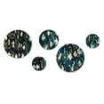 thumbnail image 3 of Designart "Aquatic Fish Grace I" Abstract Round Wall Art Set Of 5 - Blue Coastal Hallway Metal Art Print Set, 3 of 6